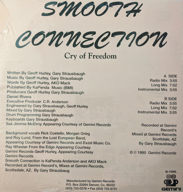 Smooth Connection : Cry Of Freedom (12")