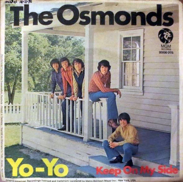 The Osmonds : Yo-Yo (7", Single, Mono)