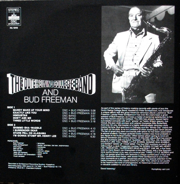The Dutch Swing College Band And Bud Freeman : Bud And His Buddies (LP)