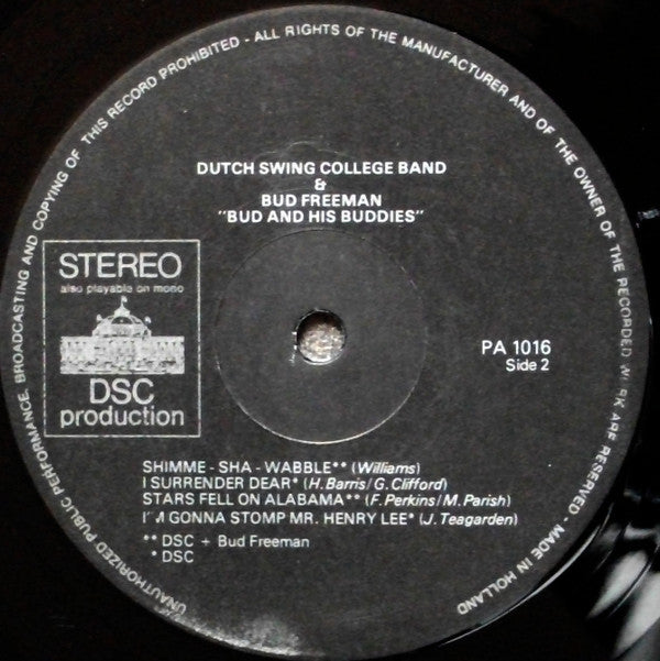 The Dutch Swing College Band And Bud Freeman : Bud And His Buddies (LP)