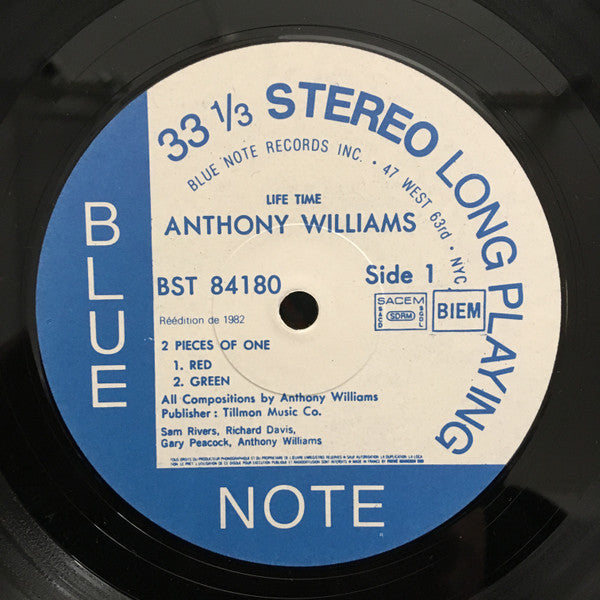 Anthony Williams : Life Time (LP, Album, RE)