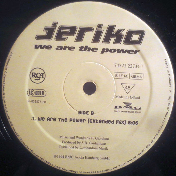 Jeriko : We Are The Power (12")