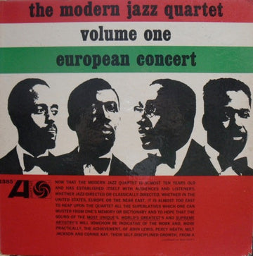 The Modern Jazz Quartet : European Concert : Volume One (LP, Album, Mono)