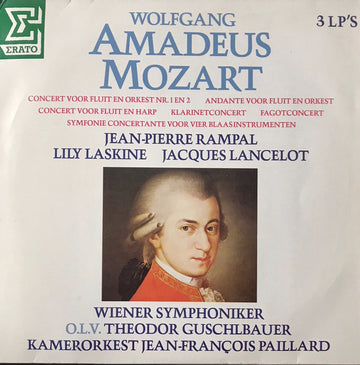 Wolfgang Amadeus Mozart - Jean-Pierre Rampal / Lily Laskine / Jacques Lancelot : Concerten (3xLP, Comp)