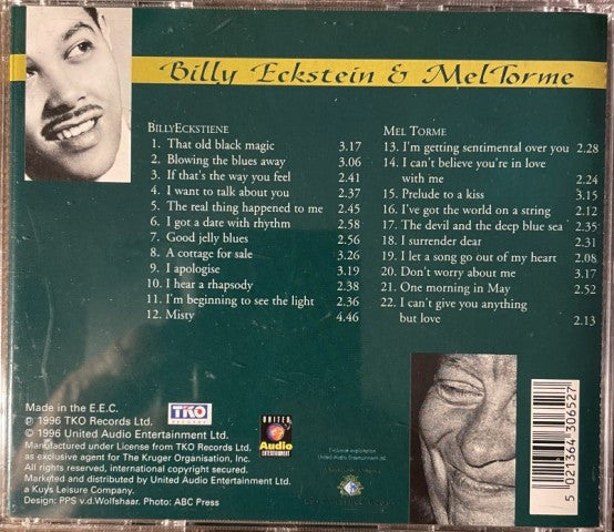 Mel Tormé, Billy Eckstine : Mel Torme - Billy Eckstine (CD, Comp, Mem)