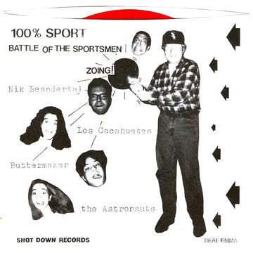 Various : 100% Sport (Battle Of The Sportsmen!) (7", EP, Mono, Red)