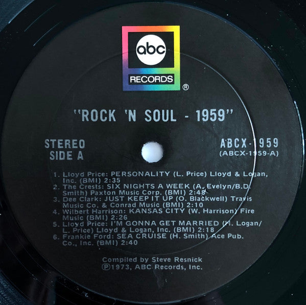 Various : Rock 'N' Soul 1959 (LP, Comp)