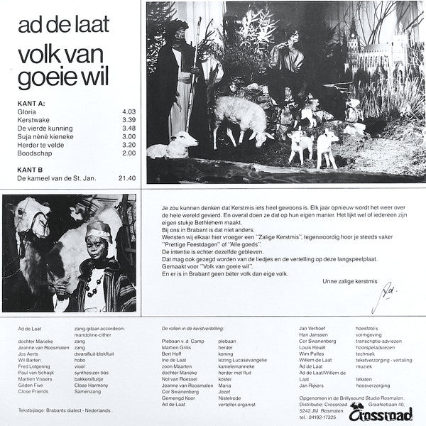 Ad de Laat : Volk Van Goeie Wil (LP, Album)