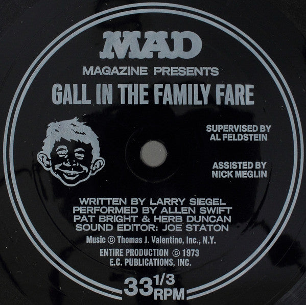 Allen Swift, Pat Bright & Herb Duncan : Mad Magazine Presents Gall In The Family Fare (Flexi, 7", S/Sided, Mono, Squ)