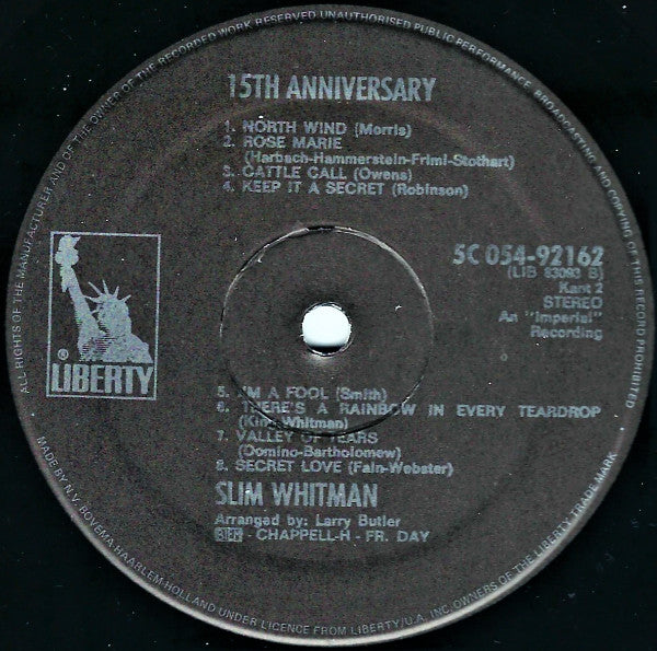 Slim Whitman : 15th Anniversary (LP, Album, RE)