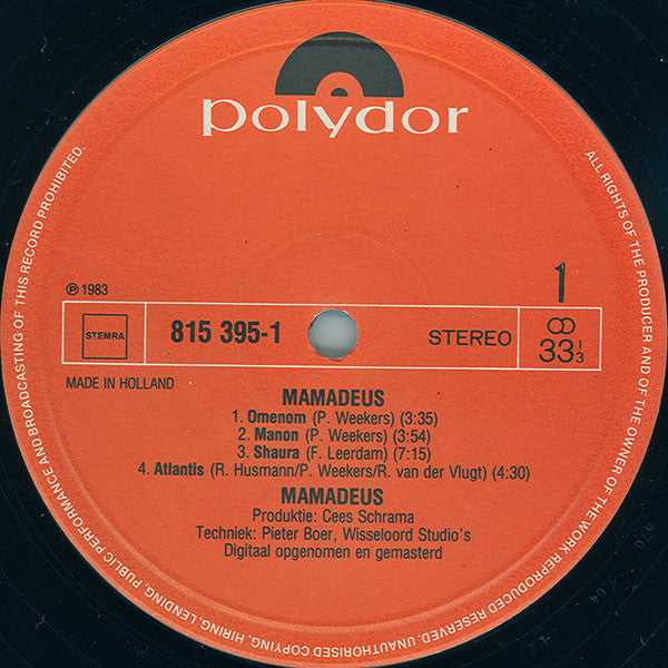 Mamadeus : Mamadeus (LP, Album)