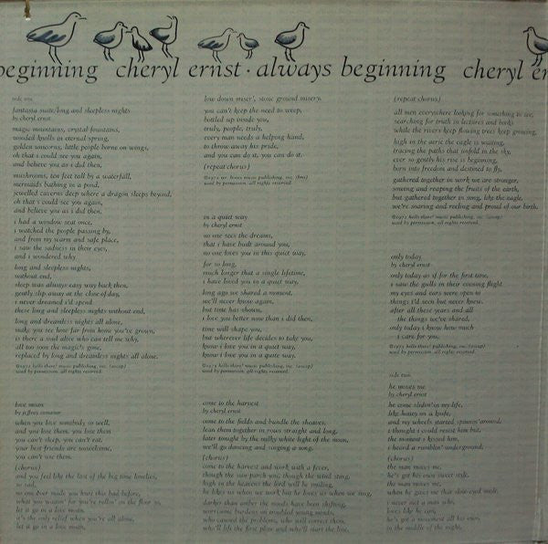 Cheryl Ernst : Always Beginning (LP, Album, Mon)