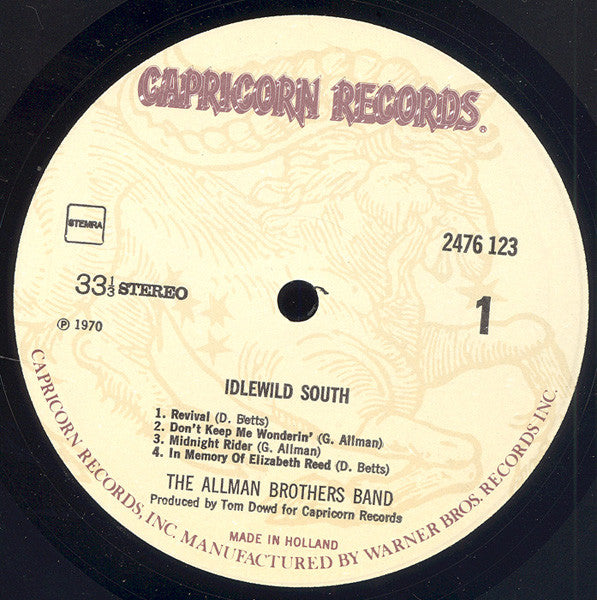 The Allman Brothers Band : Idlewild South (LP, Album)