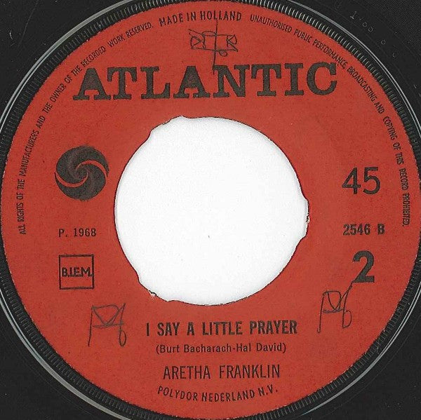 Aretha Franklin : The House That Jack Built / I Say A Little Prayer (7", Single, Mono)