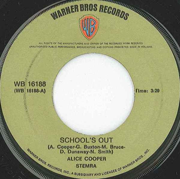 Alice Cooper : School's Out (7", Single)