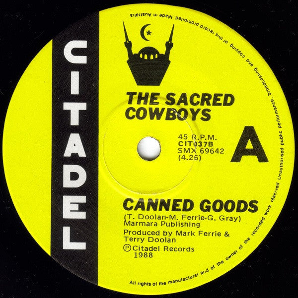 Sacred Cowboys : Trouble From Providence (7", Single)