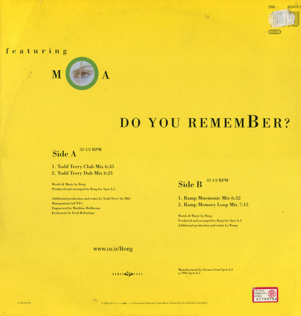 Bong : Do You Remember? (12")