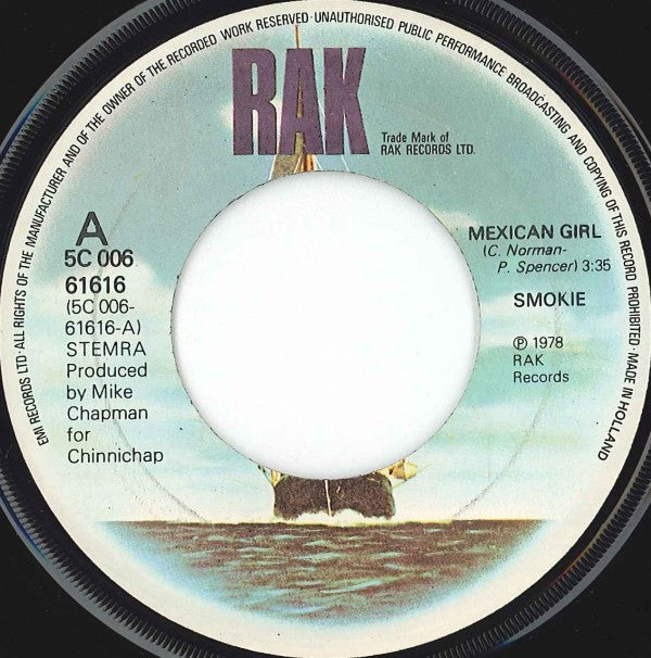 Smokie : Mexican Girl (7", Single)