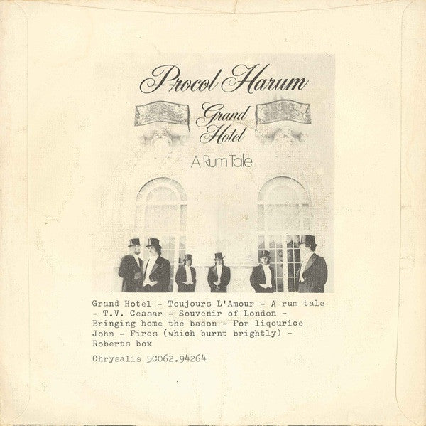 Procol Harum : Grand Hotel / A Rum Tale (7", Single)