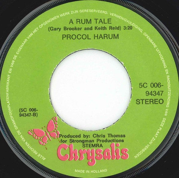 Procol Harum : Grand Hotel / A Rum Tale (7", Single)