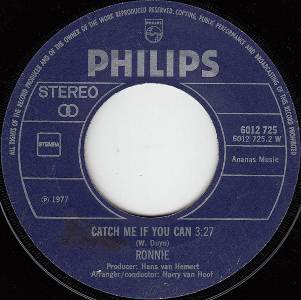 Ronnie (24) : Rickety Rock / Catch Me If You Can (7", Single)