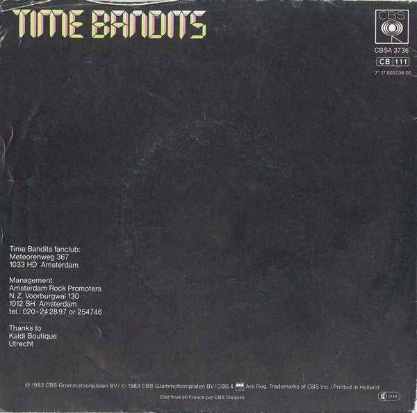 Time Bandits : I'm Only Shooting Love (7", Single, Pos)