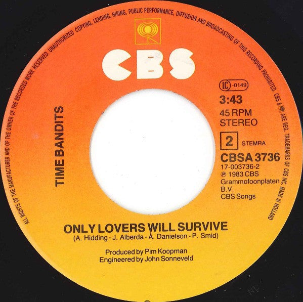 Time Bandits : I'm Only Shooting Love (7", Single, Pos)