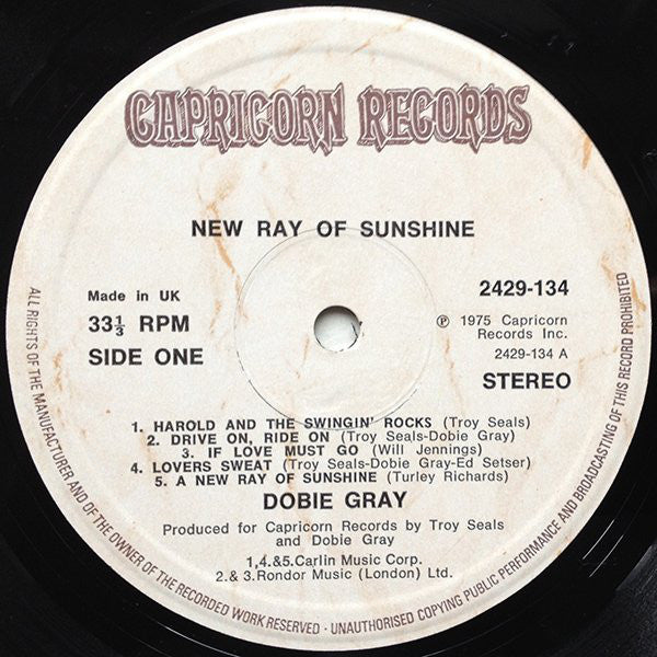 Dobie Gray : New Ray Of Sunshine (LP, Album)