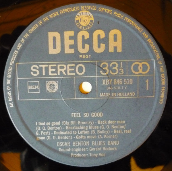 Oscar Benton Blues Band : Feel So Good (LP, Album)