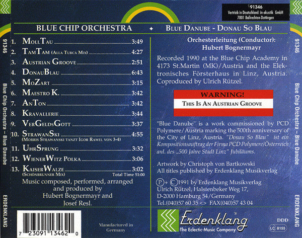 Blue Chip Orchestra : Blue Danube - Donau So Blau (CD, Album)