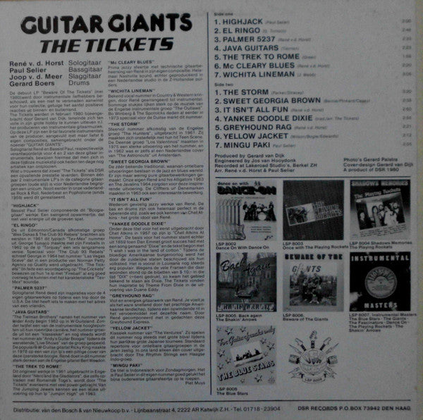The Tickets (3) : Guitar Giants (LP, Album, Red)