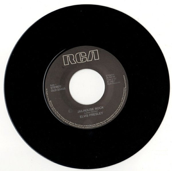 Elvis Presley : Jailhouse Rock / Hound Dog (7", Single, RE)