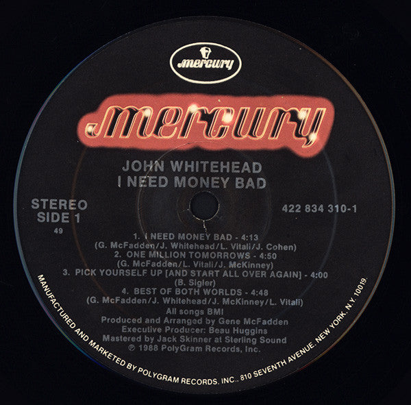 John Whitehead : I Need Money Bad (LP, Album)