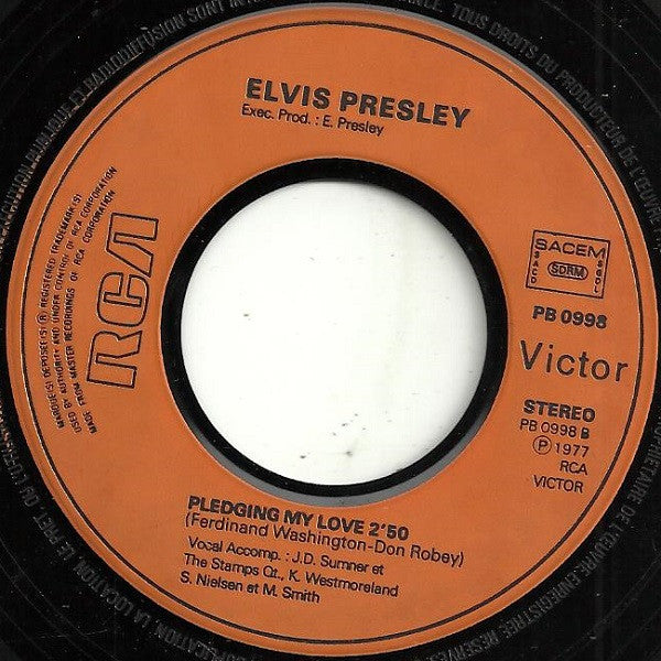 Elvis Presley : Way Down (7", Single)