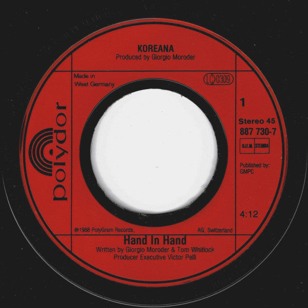Koreana : Hand In Hand (7", Single)