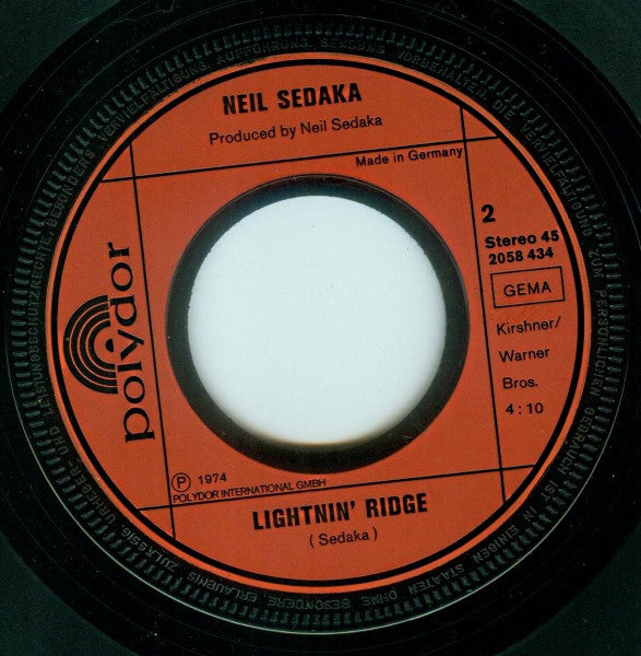 Neil Sedaka : A Little Lovin' (7", Single)