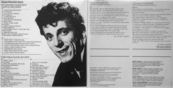 Gene Vincent : The Capitol Golden Years - Gene Vincent Story vol. 7 et 8. (2xLP, Comp, Gat)