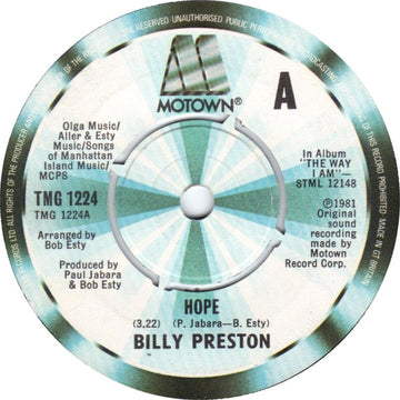 Billy Preston : Hope (7")