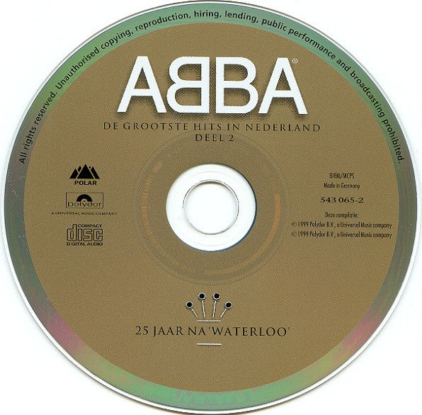 ABBA : 25 Jaar Na 'Waterloo' (De Grootste Hits In Nederland Deel 2) (CD, Comp, RM)