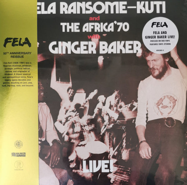 Fela Kuti And Africa 70 With Ginger Baker : Live! (LP, Album, Ltd, RE, Red + LP, S/Sided, Album, Etch)