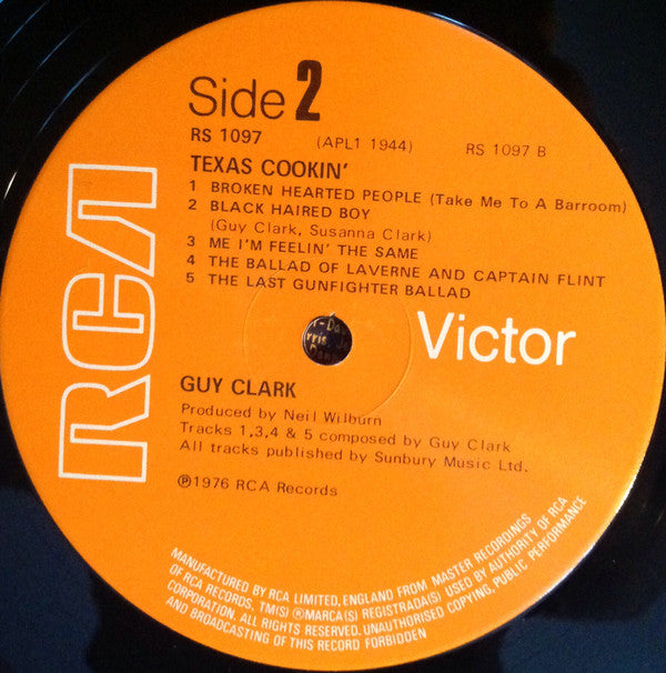 Guy Clark : Texas Cookin' (LP, Album)
