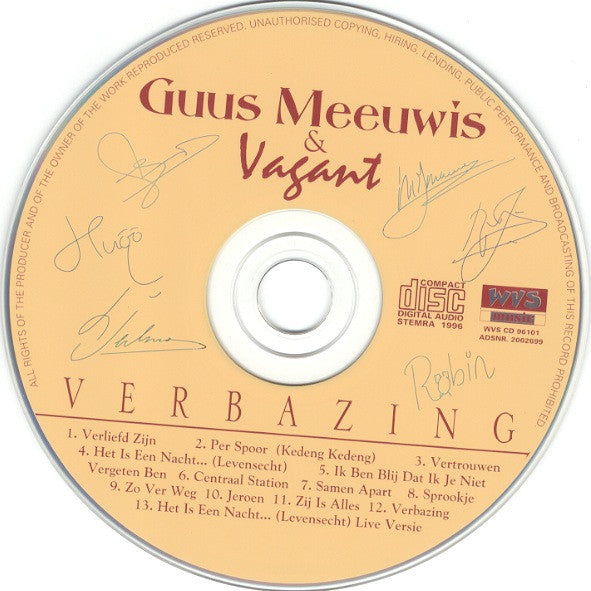 Guus Meeuwis & Vagant : Verbazing (CD, Album)