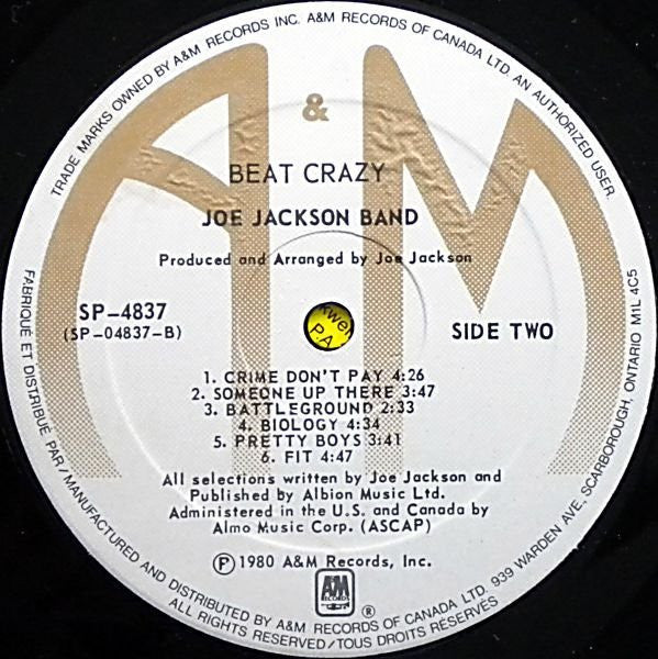 Joe Jackson Band : Beat Crazy (LP, Album)