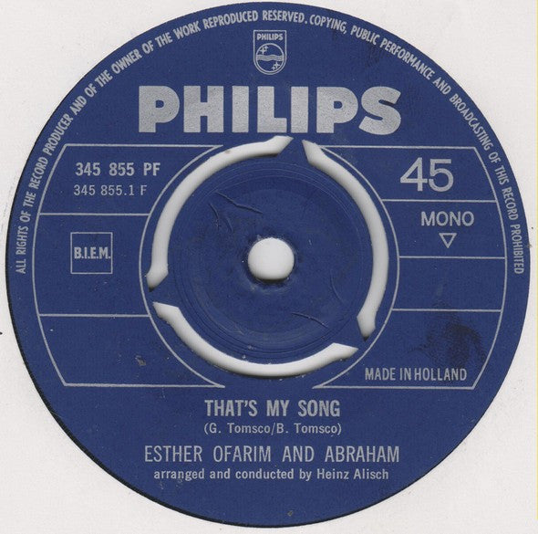 Esther & Abi Ofarim : That's My Song / Tell It On The Mountain (7", Single, Mono)