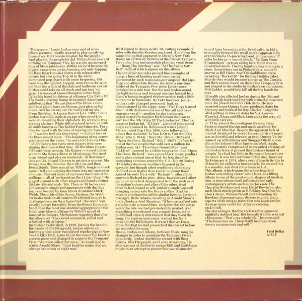 Louis Jordan And His Timpany Five* : Jivin' With Jordan (2xLP, Comp)