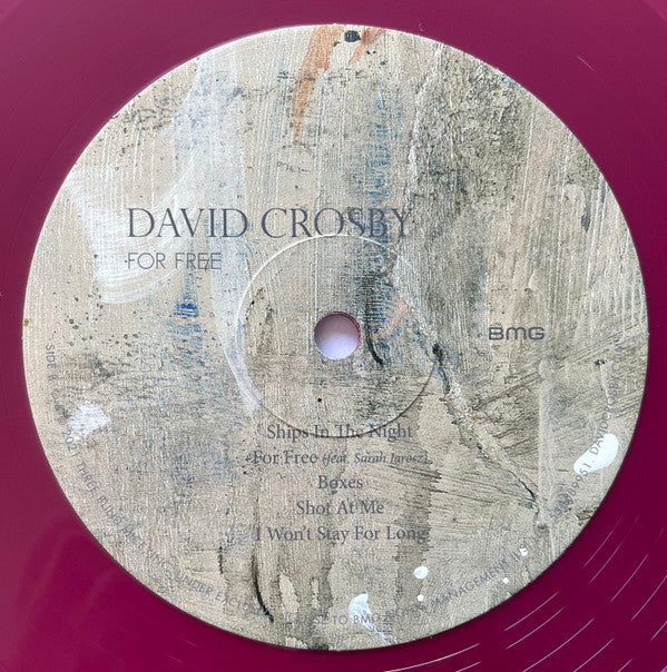 David Crosby : For Free (LP, Album, Ltd, Fru)