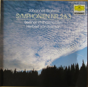 Johannes Brahms, Berliner Philharmoniker, Herbert von Karajan : Symphonien Nr. 2 & 3 (CD, RM)