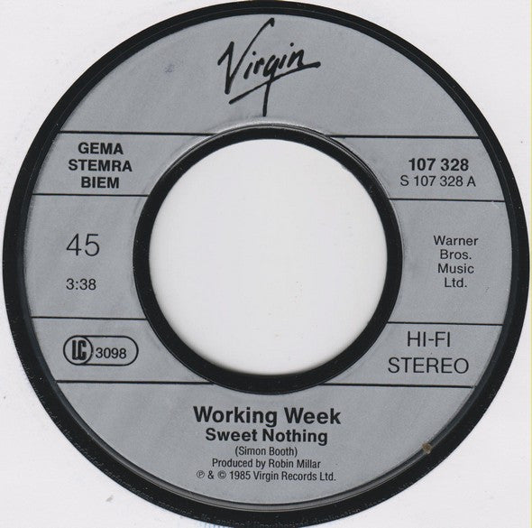 Working Week : Sweet Nothing (7", Single)