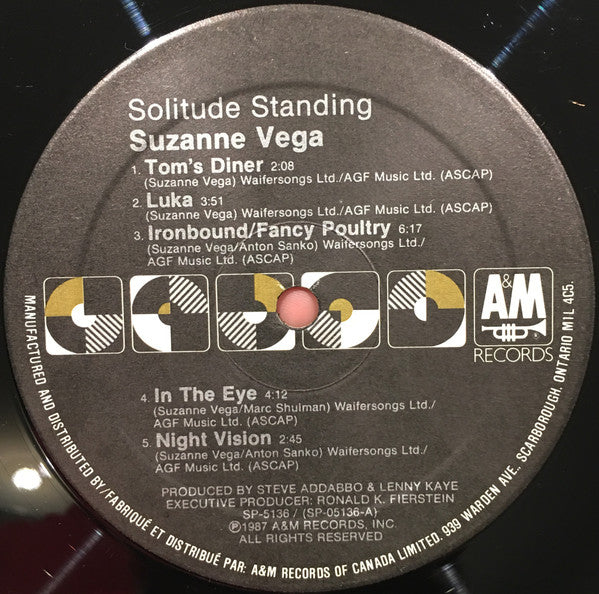 Suzanne Vega : Solitude Standing (LP, Album)