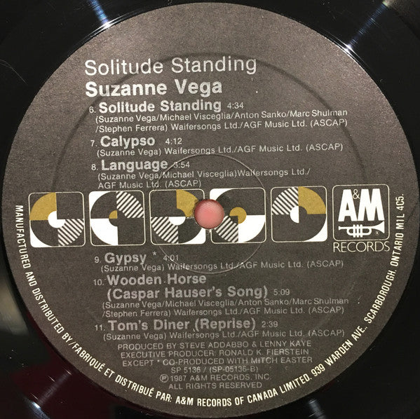 Suzanne Vega : Solitude Standing (LP, Album)